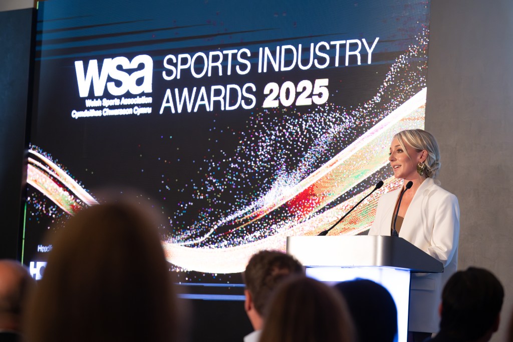 Lauren Jenkins addresses guests at the WSA Awards 2025